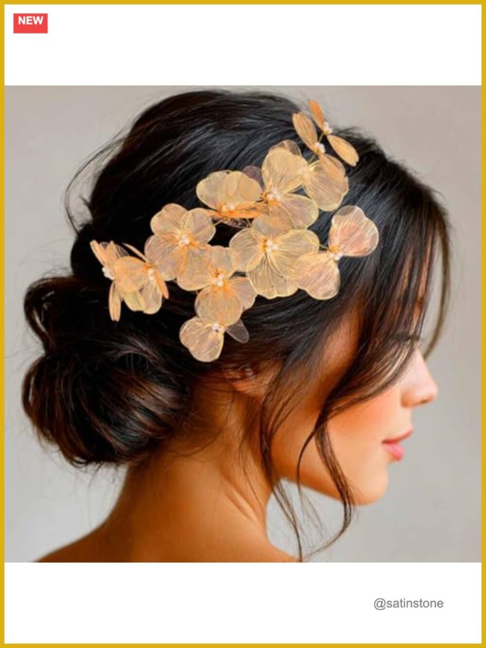 Bridal Flower Leaf Pearl Headband Wedding Hair Accessory